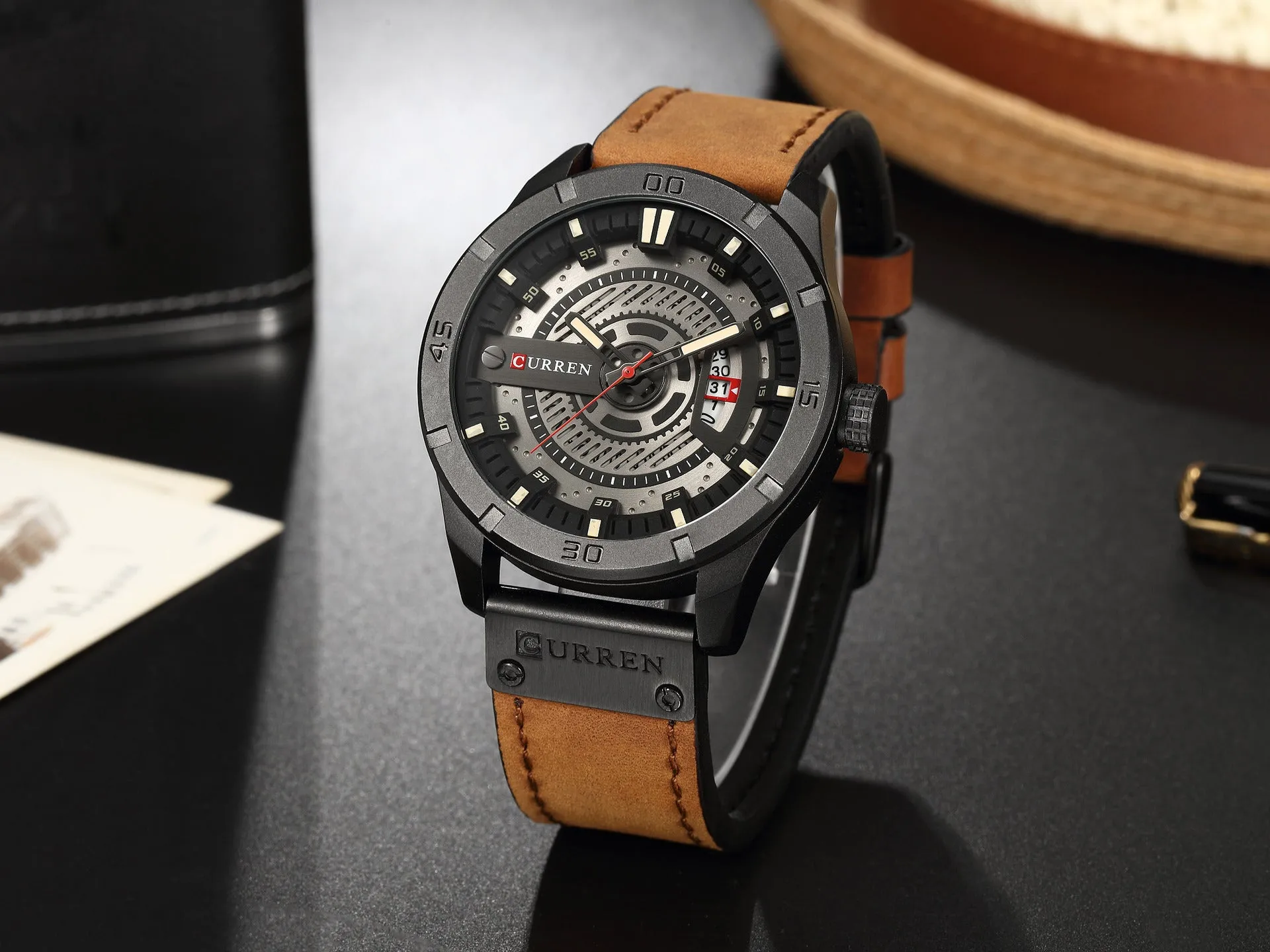 Belt Men's Watch Men's Watch Calendar Watch Business Belt Belt Men's Watch