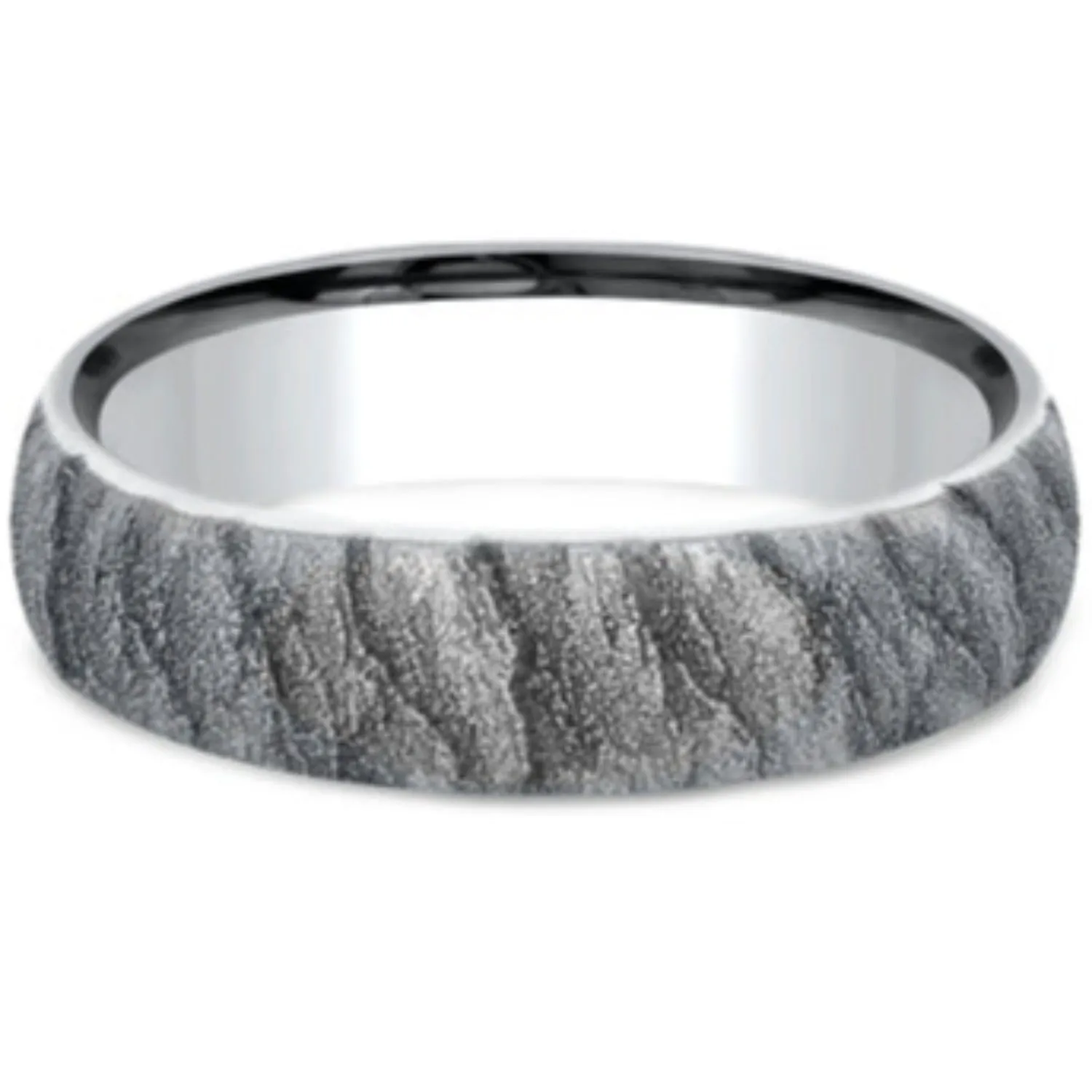 Benchmark "The Cascade" 6MM Lava Rock Textured Wedding Band