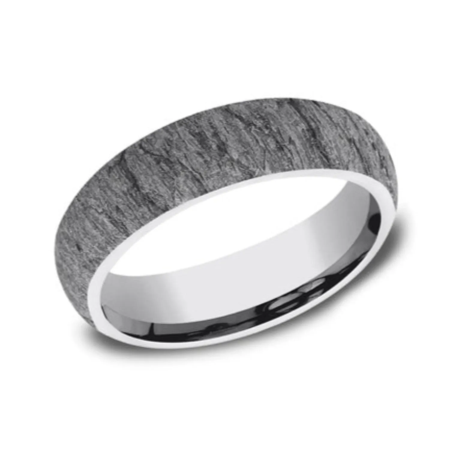 Benchmark "The Cascade" 6MM Lava Rock Textured Wedding Band