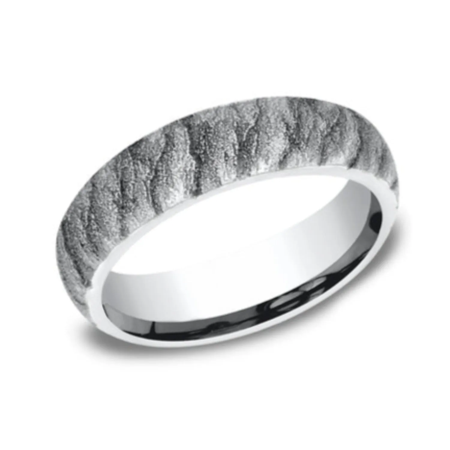 Benchmark "The Cascade" 6MM Lava Rock Textured Wedding Band