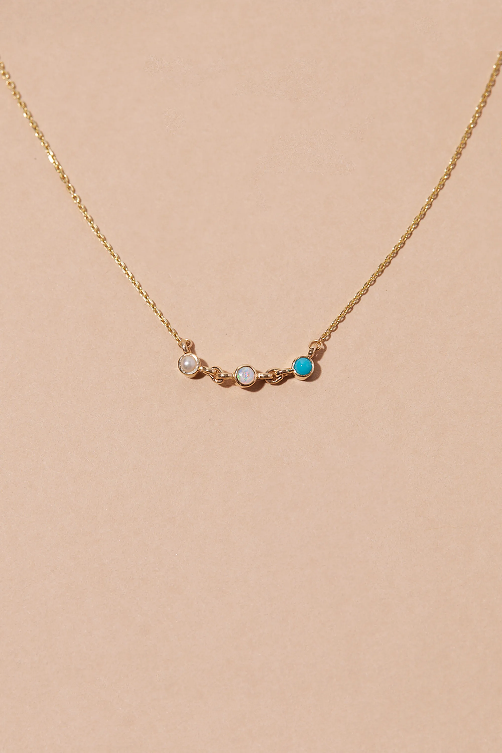 BEZEL BIRTHSTONE NECKLACE