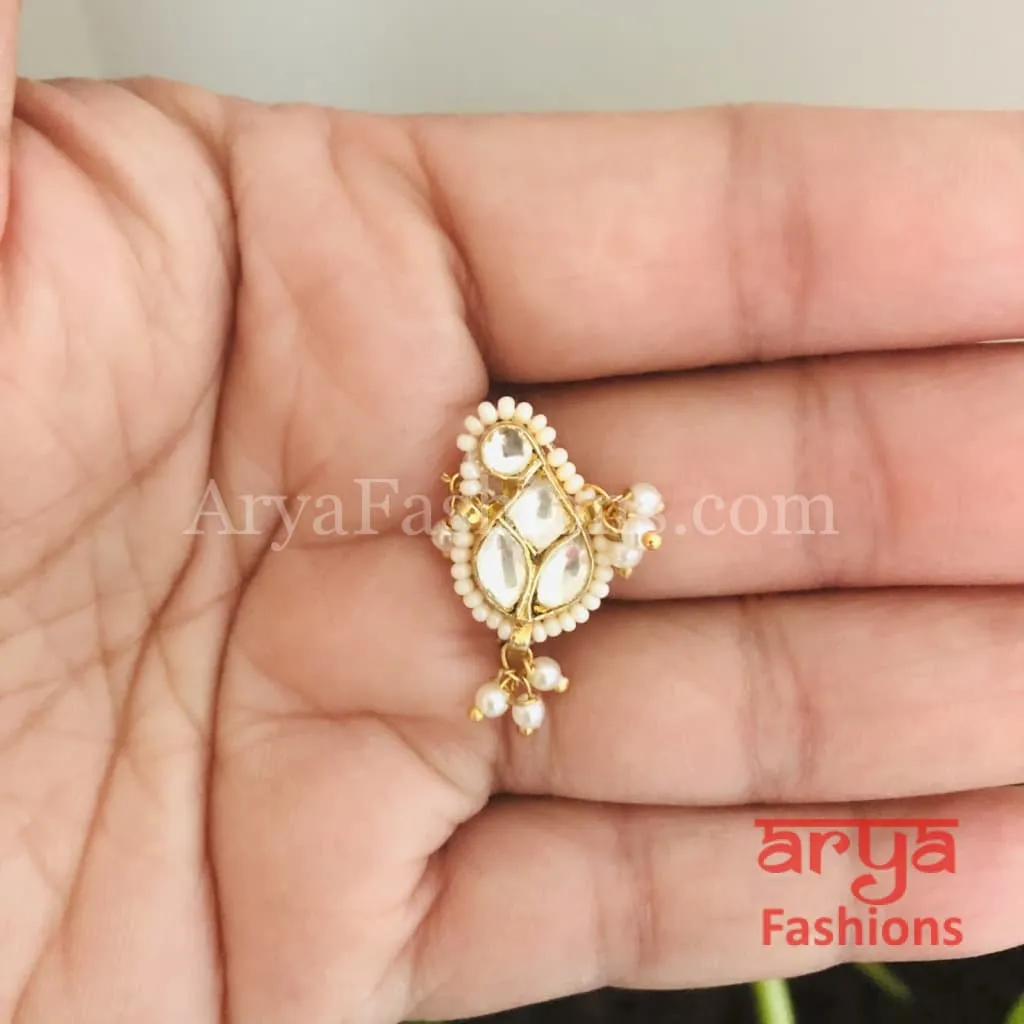 Bird Nose Clip/ Kundan CZ non piercing nose ring/ Kundan Bridal Nosepin