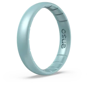 Birthstone Classic Thin Silicone Ring - Aquamarine