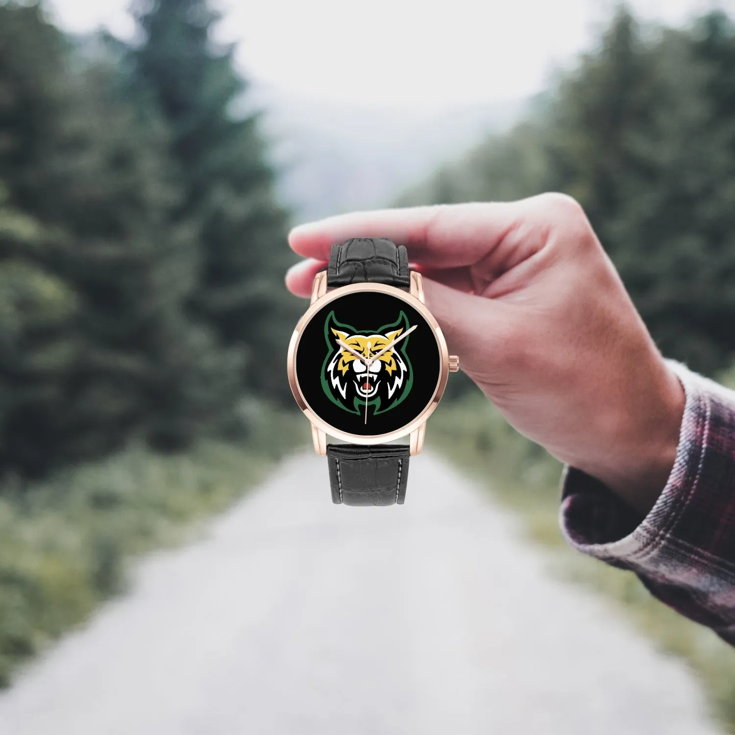 Bishop Black Instafamous Wide Type Quartz watch