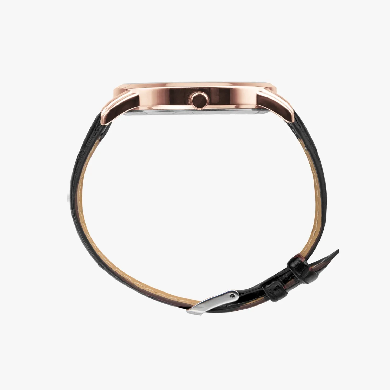 Bishop Black Instafamous Wide Type Quartz watch