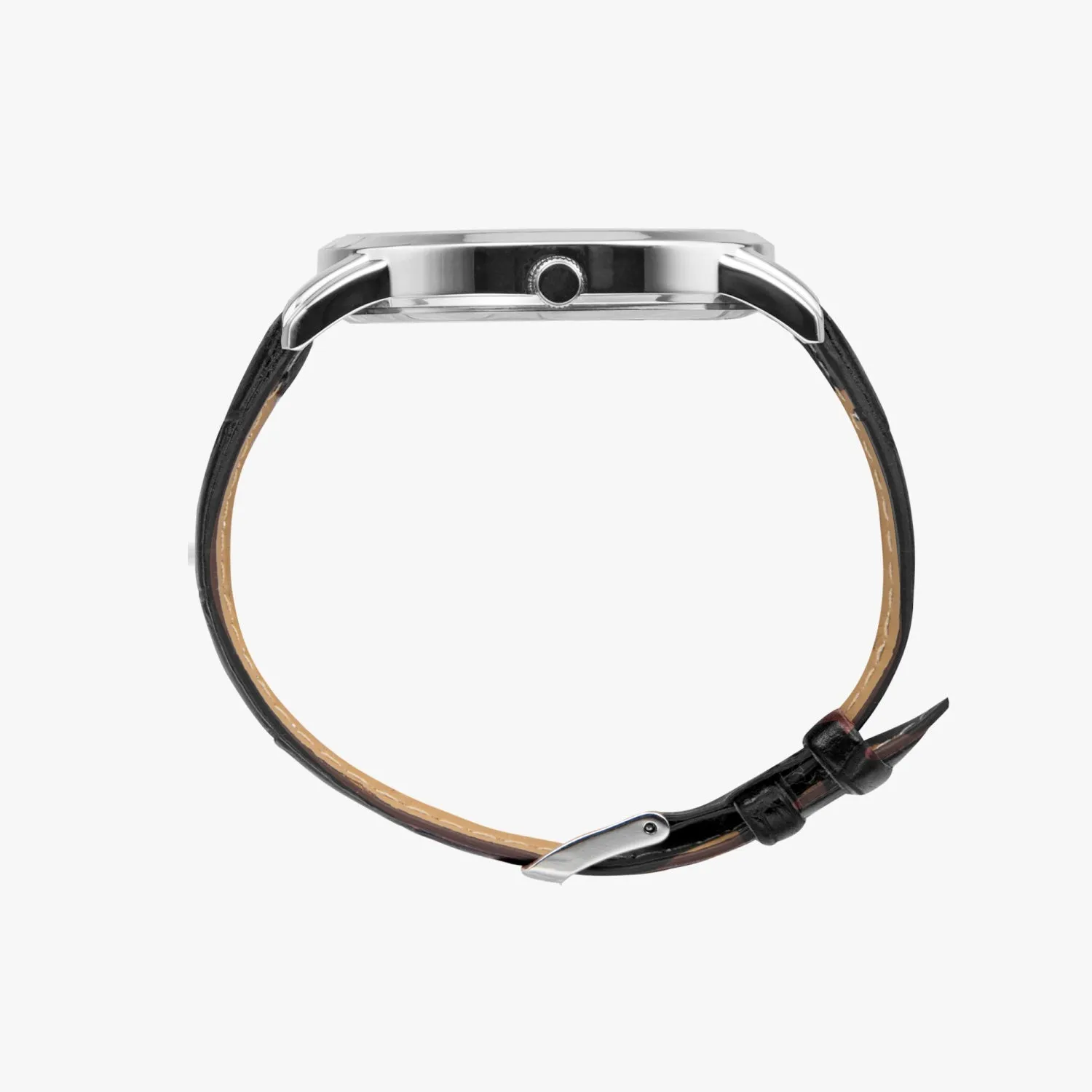 Bishop Black Instafamous Wide Type Quartz watch