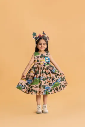 Blush Kaziranga National Park Ruffle Dress