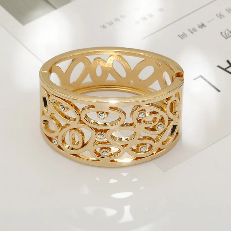 Bold Brick Inlay Bracelet - Chic Women's Statement Jewelry