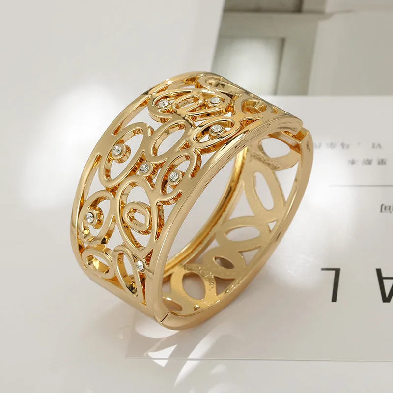 Bold Brick Inlay Bracelet - Chic Women's Statement Jewelry