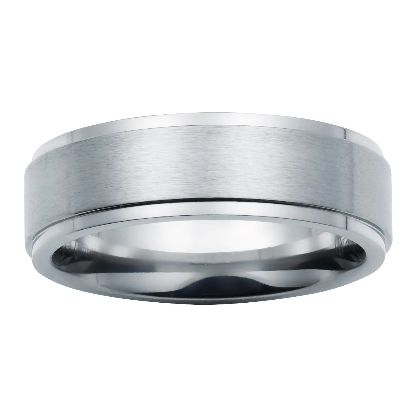 Boston Bay Diamonds Comfort Fit 7mm Titanium Men's Wedding Band Ring