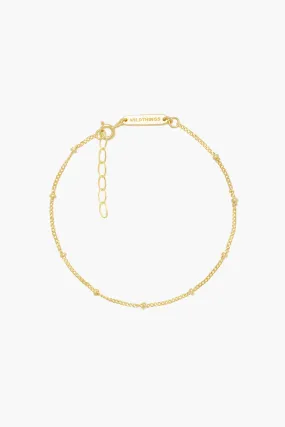 bracelet - stud chain - gold