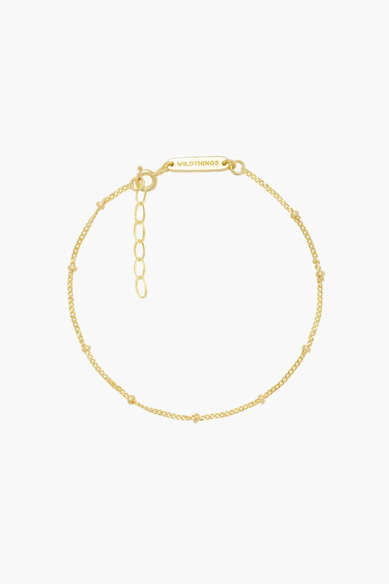 bracelet - stud chain - gold