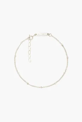 bracelet - stud chain - silver
