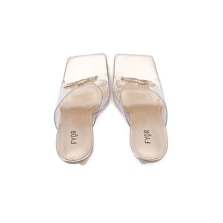 Brooch embellished PVC Mule BB 26