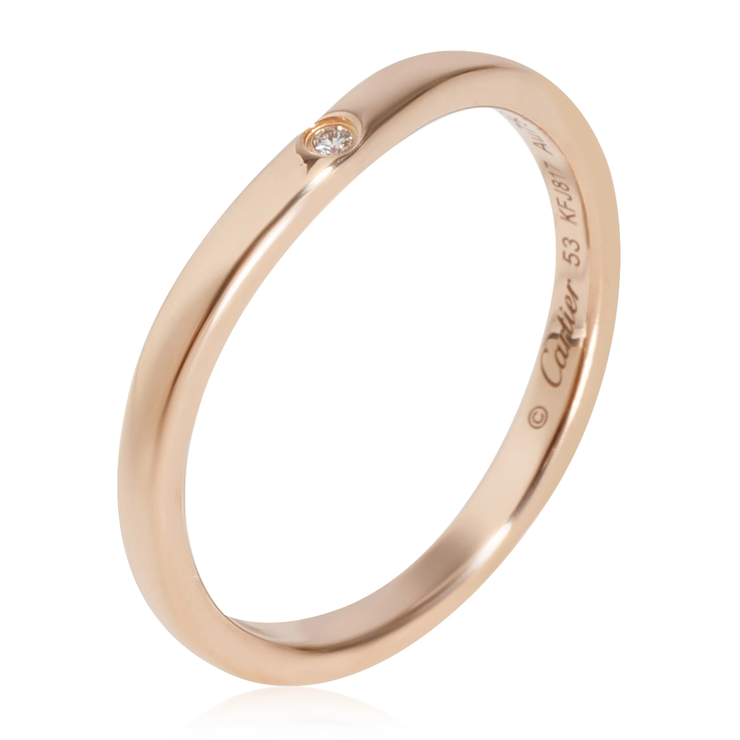 Cartier Ballerine Diamond Wedding Band in 18k Rose Gold 0.01 CTW