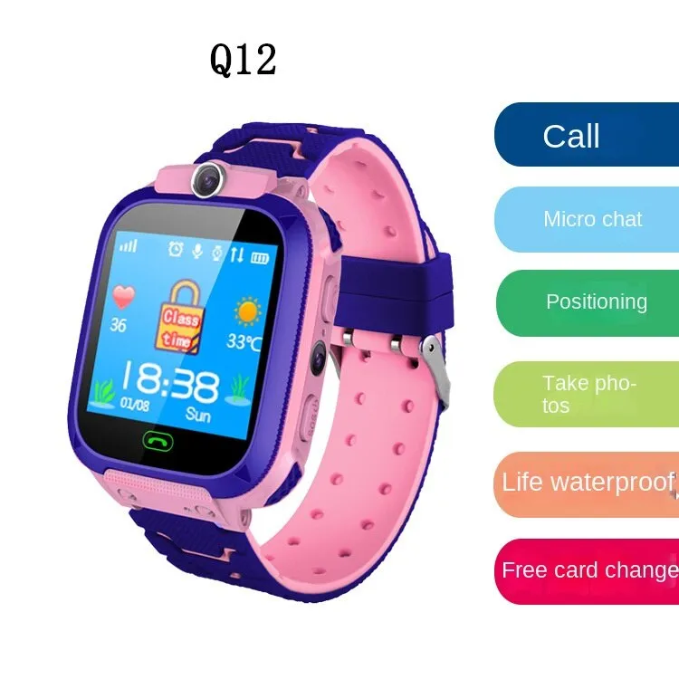 Child Smart Phone Watch Video Call Photo Micro Chat Positioning Tracking Touch Waterproof