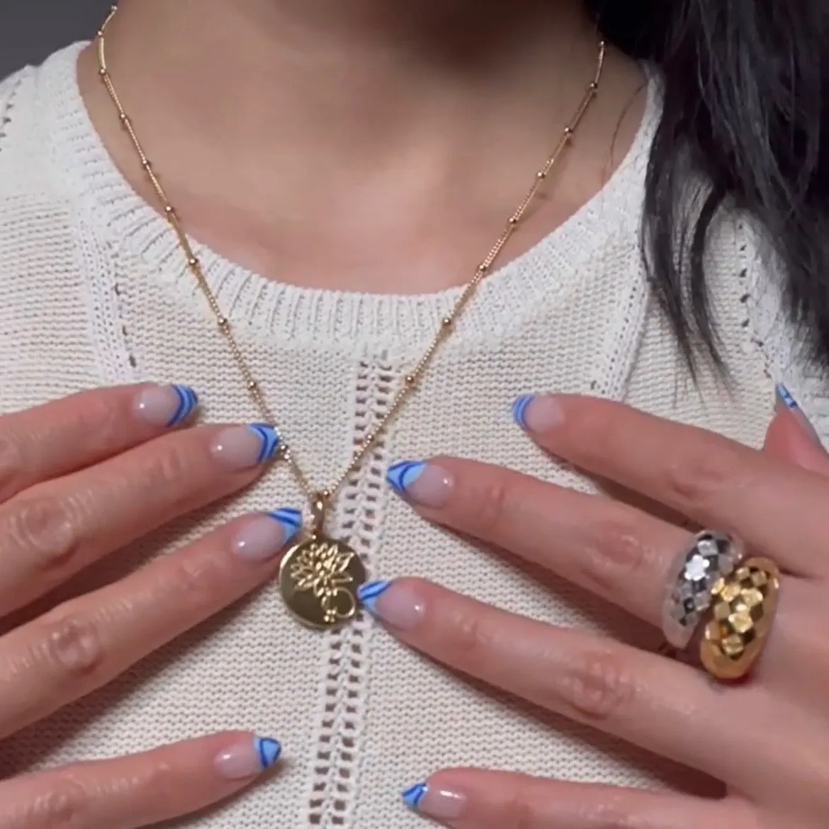 Chrysanthemum Necklace With Initial - November Flower