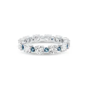 Classic Eternity Ring with Blue Aquamarine