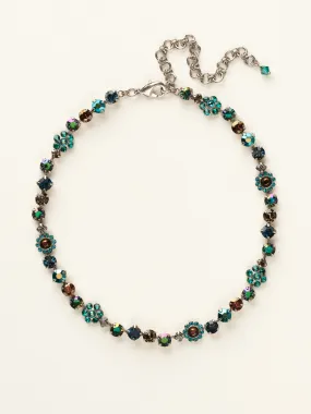 Classic Floral Tennis Necklace - NBE2ASEMC