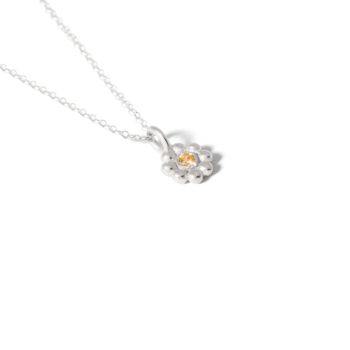 Clover Yellow Gem Necklace