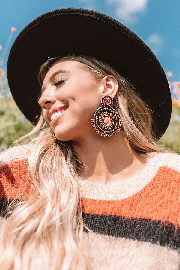 Cocktails And Cuties Earrings In Coral