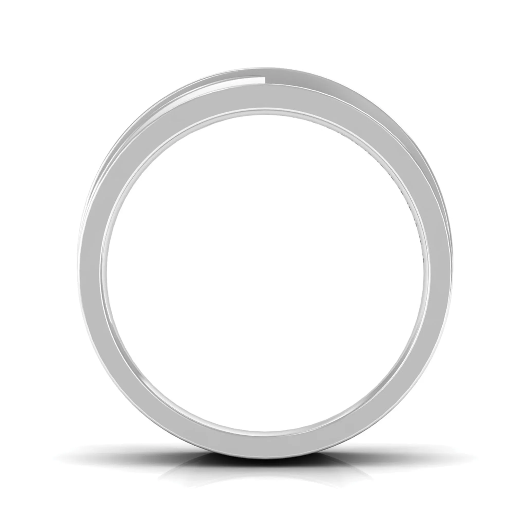 Contemporary Diamond Two Tone Band Ring