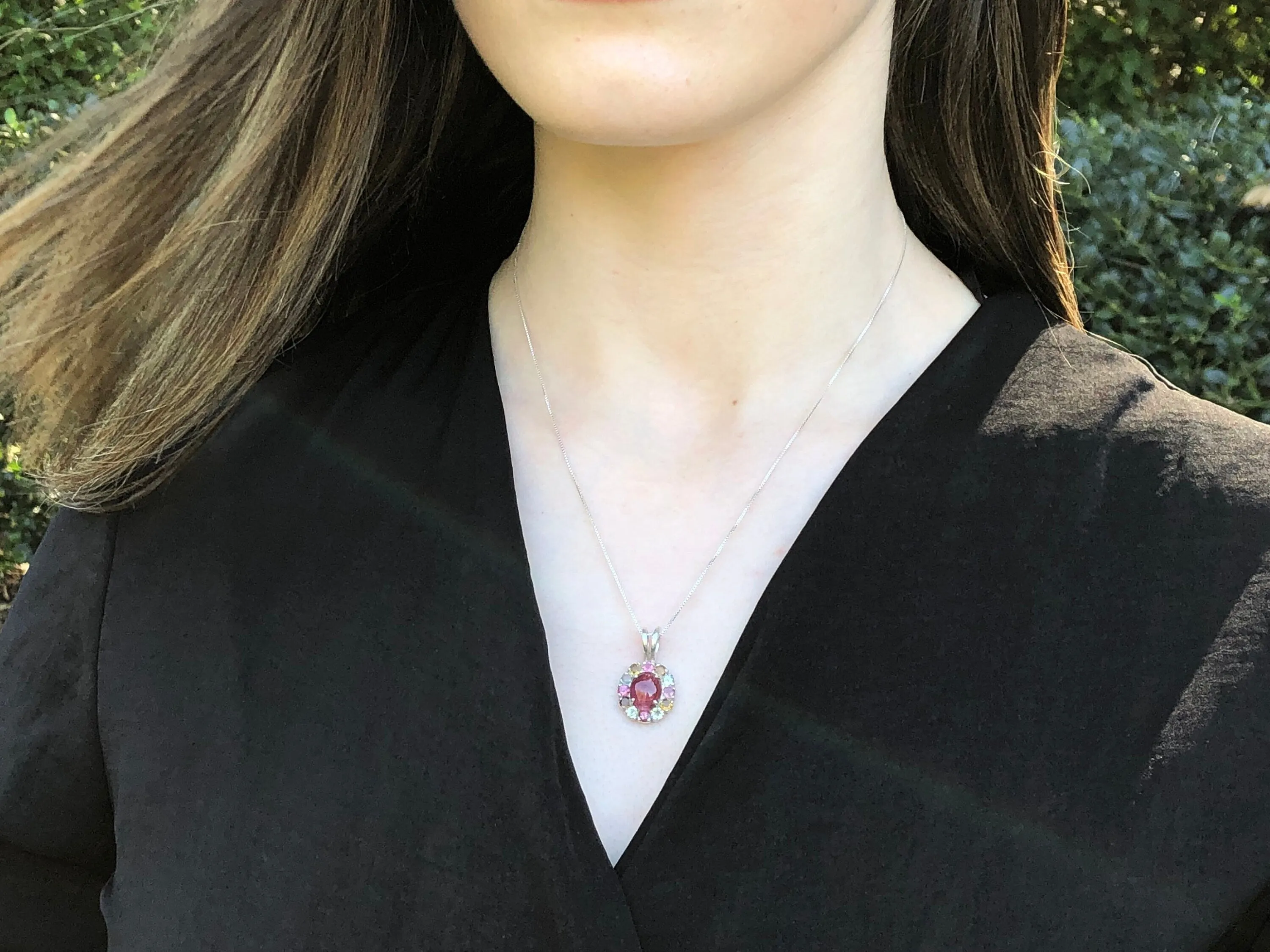 Coral Necklace - Statement Flower Pendant - Mothers Birthstone Necklace