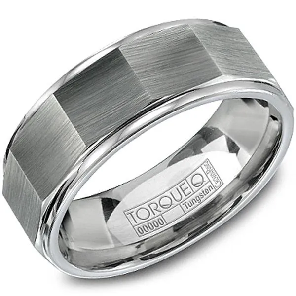 CrownRing Torque Architectural Design Tungsten Wedding Band