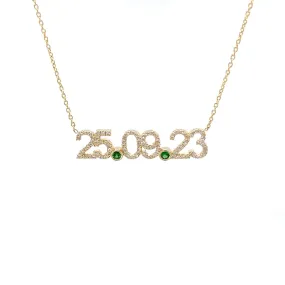 Custom Diamond Date Necklace