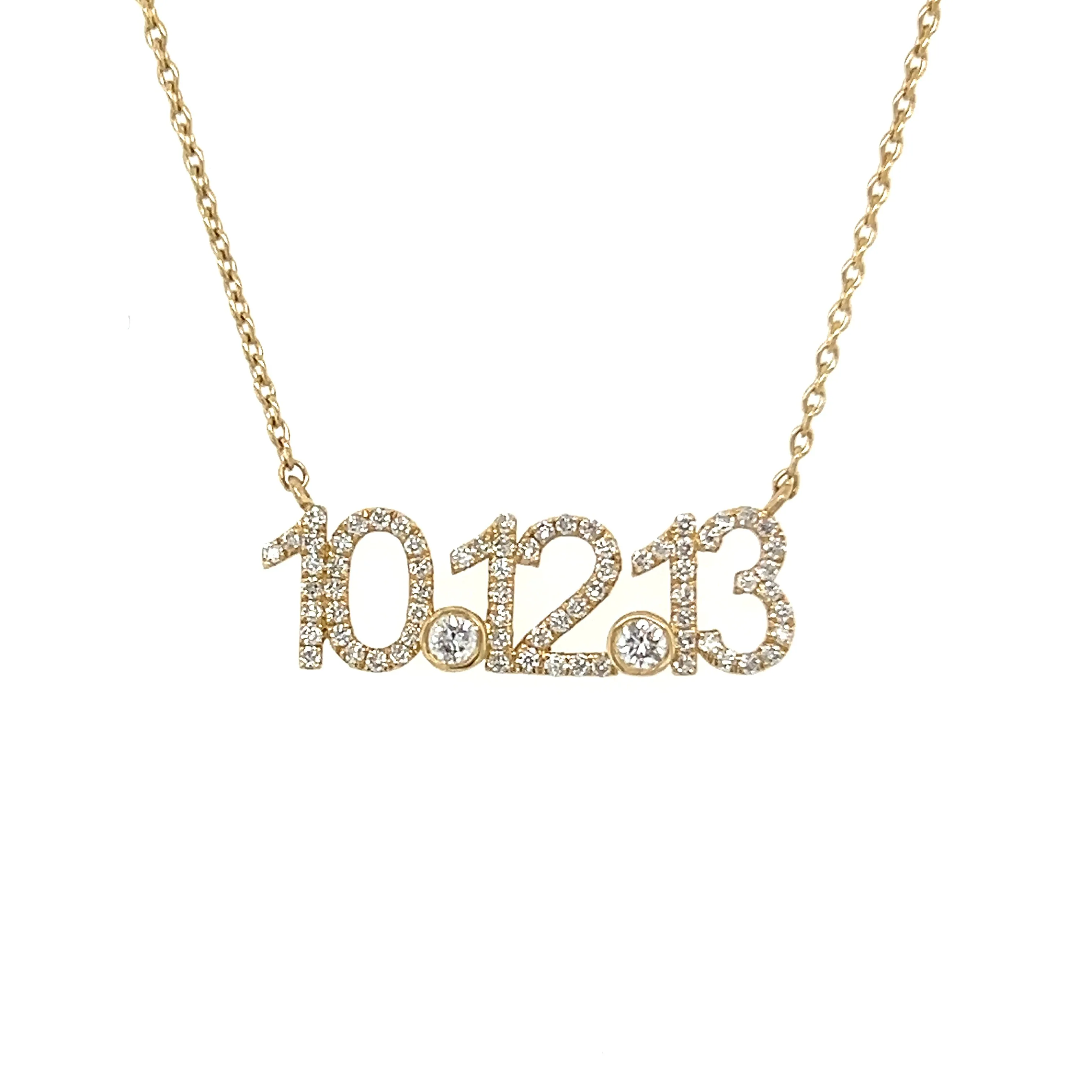 Custom Diamond Date Necklace