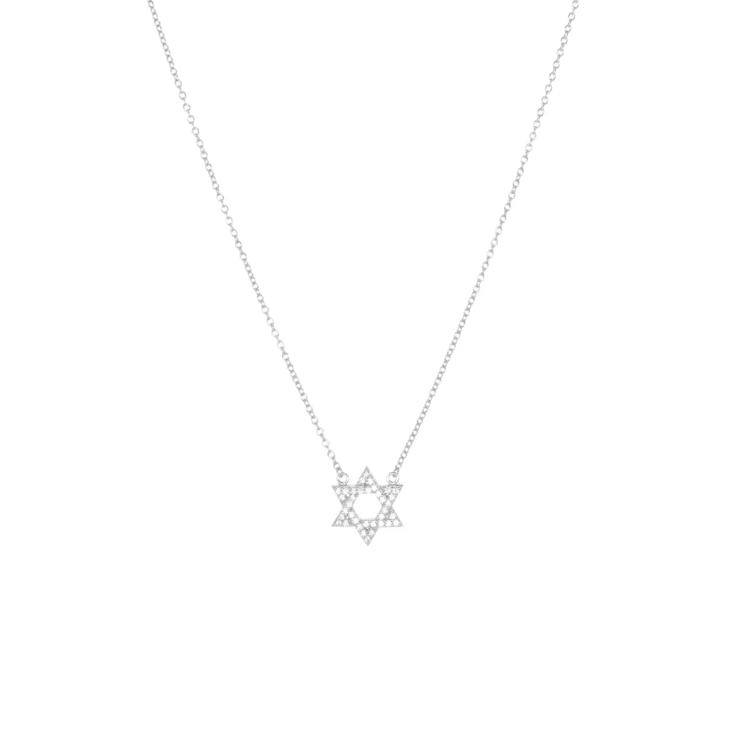 cz star of david necklace