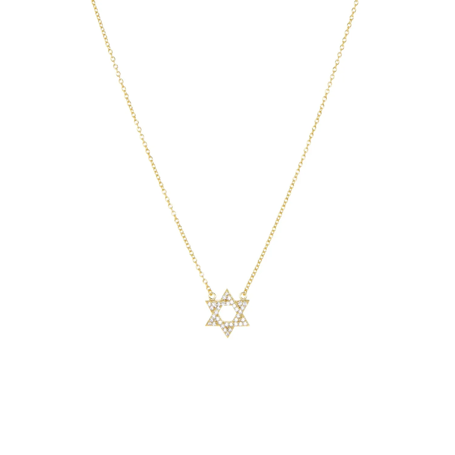 cz star of david necklace