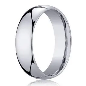 Designer 14K White Gold Men's Wedding Band, Classic Polish | 5mm