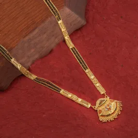 DESIGNER MANGALSUTRA SET FOR WOMEN MATERIAL: SOLID MOTI AND MAZZAK Adjustable Alloy Gold Plated
