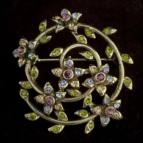 Early 1950s Monet Rhinestone Brooch