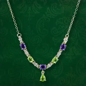 Edwardian Style Suffragette Lavaliere Necklace 9ct Gold