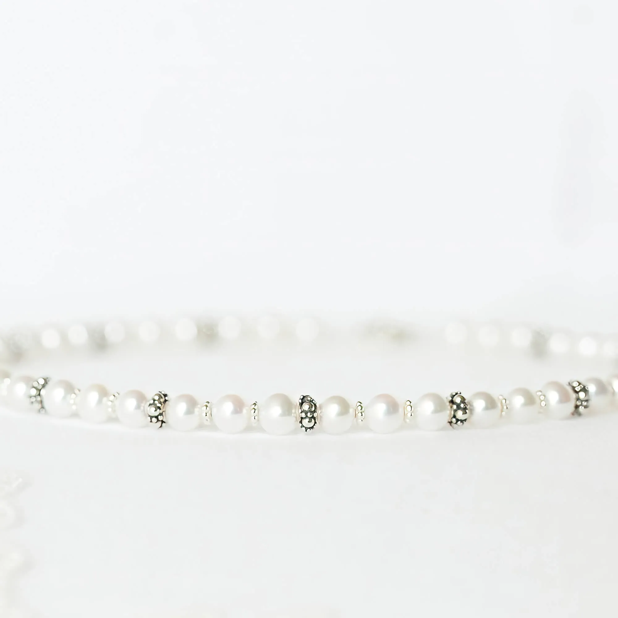 Elegant Pearl and Sterling Silver Necklace