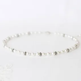 Elegant Pearl and Sterling Silver Necklace