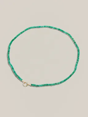 Emerald beaded necklace