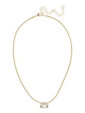 Emerald Snake Chain Pendant Necklace - NFM12BGCRY
