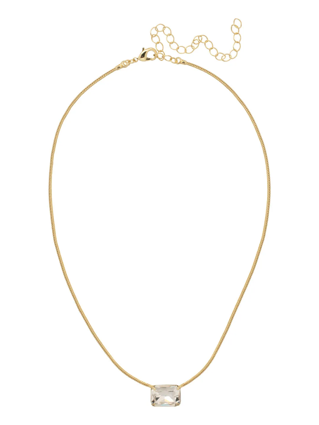 Emerald Snake Chain Pendant Necklace - NFM12BGCRY
