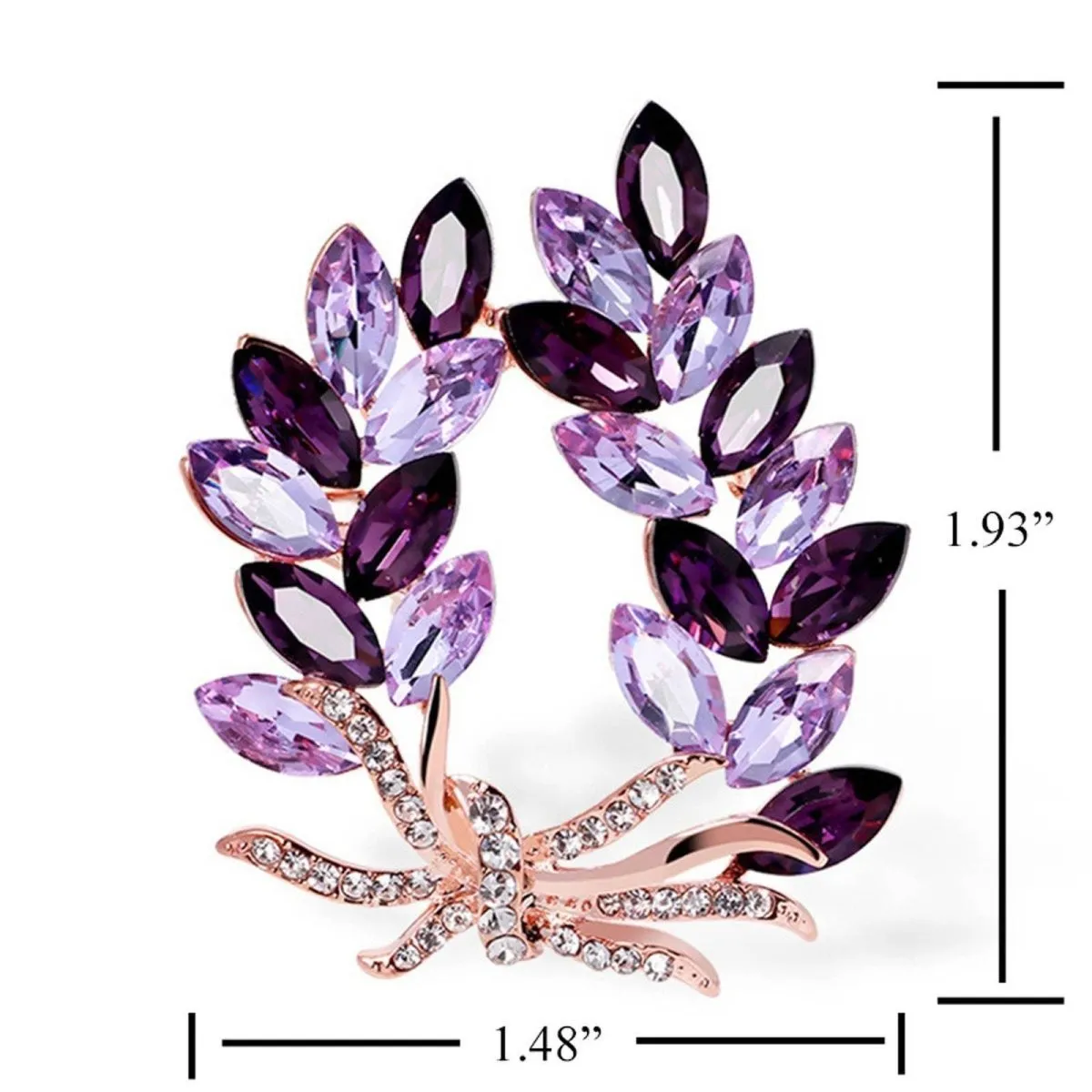 Fashion Rhinestones Bauhinia Flower Brooch