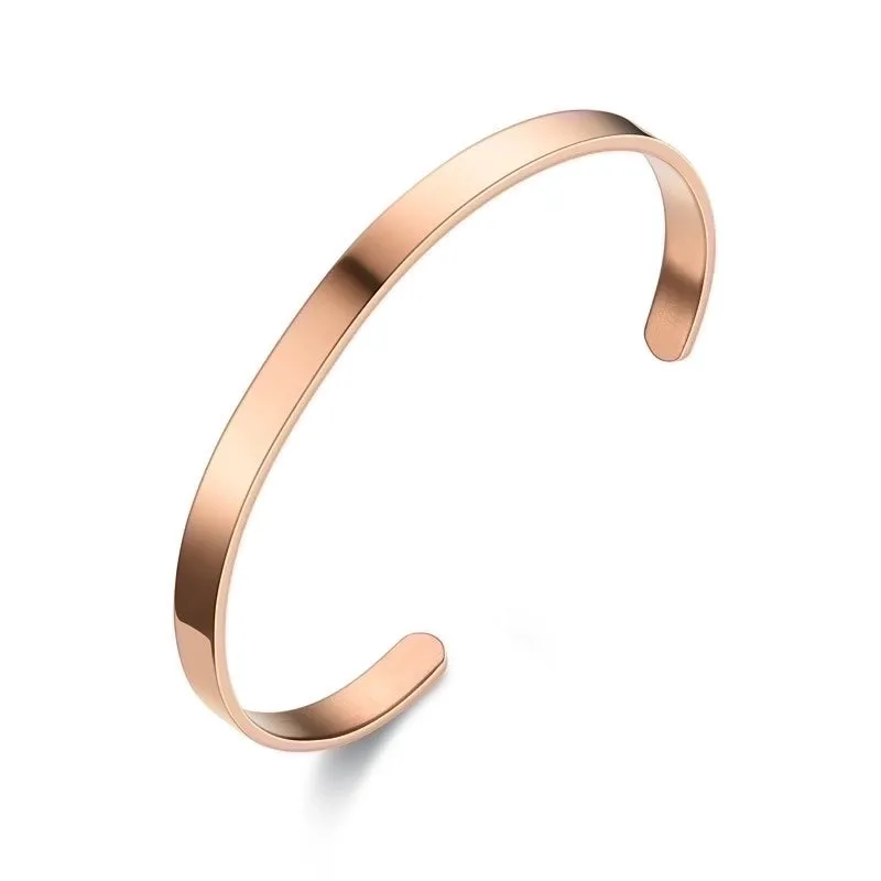 Fashion Titanium Steel C-shaped Light Plate Bracelet Wholesale
