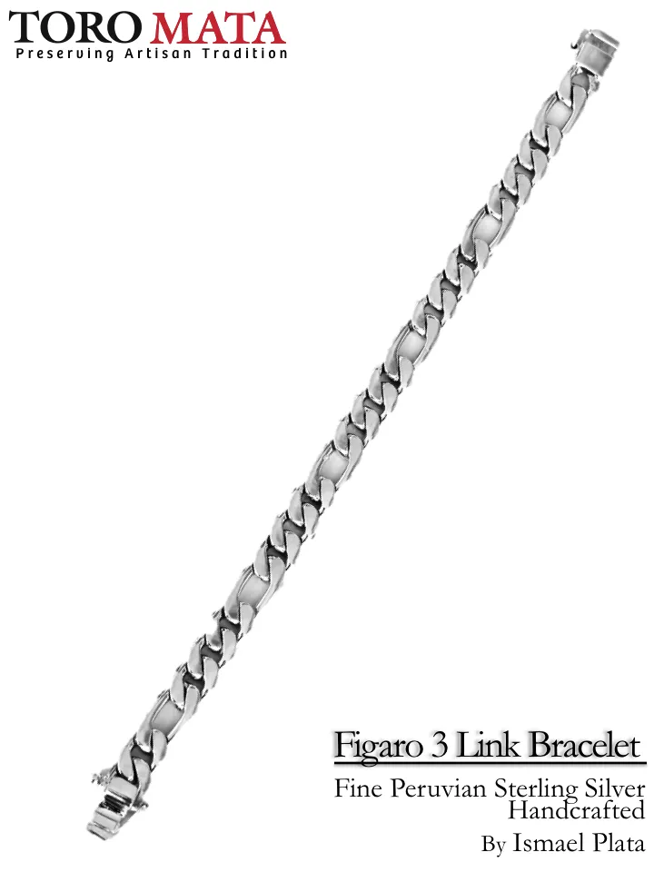 Figaro 3 Link Bracelet