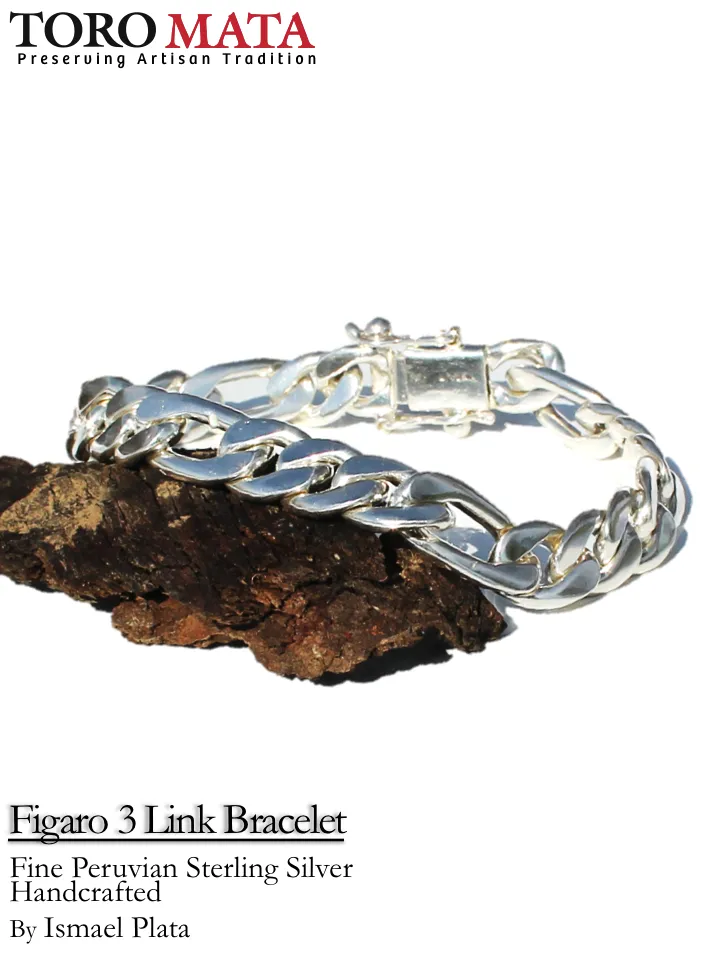 Figaro 3 Link Bracelet