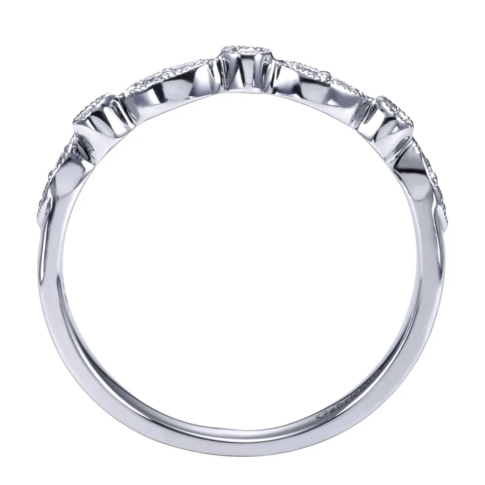 Gabriel & Co. Contemporary 14K White Gold Matching Wedding Band