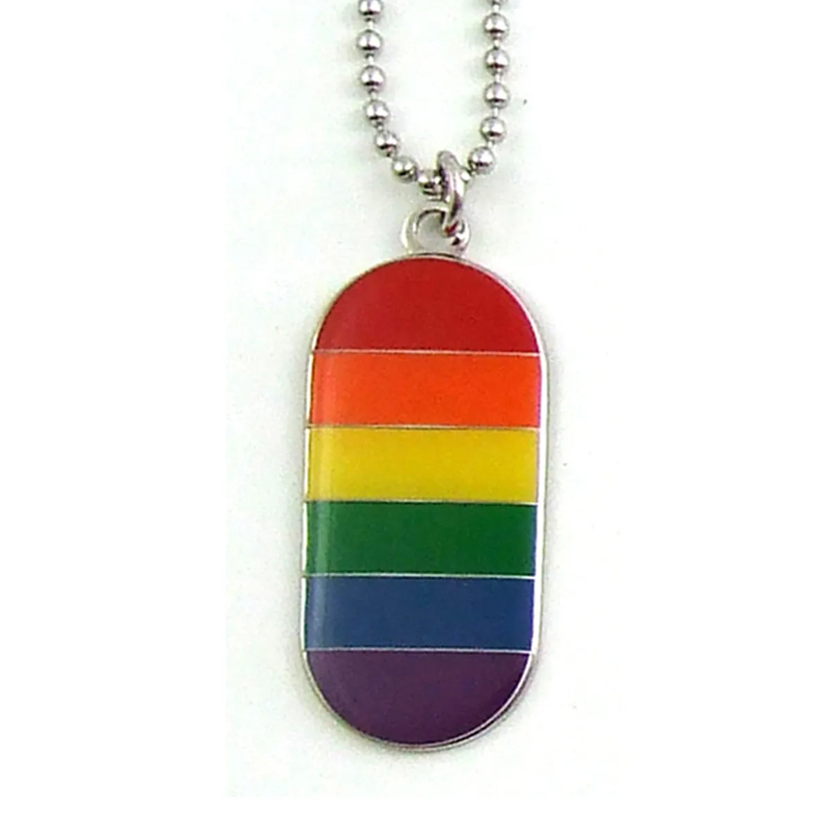 GAYSENTIALS RAINBOW I.D. TAG NECKLACE