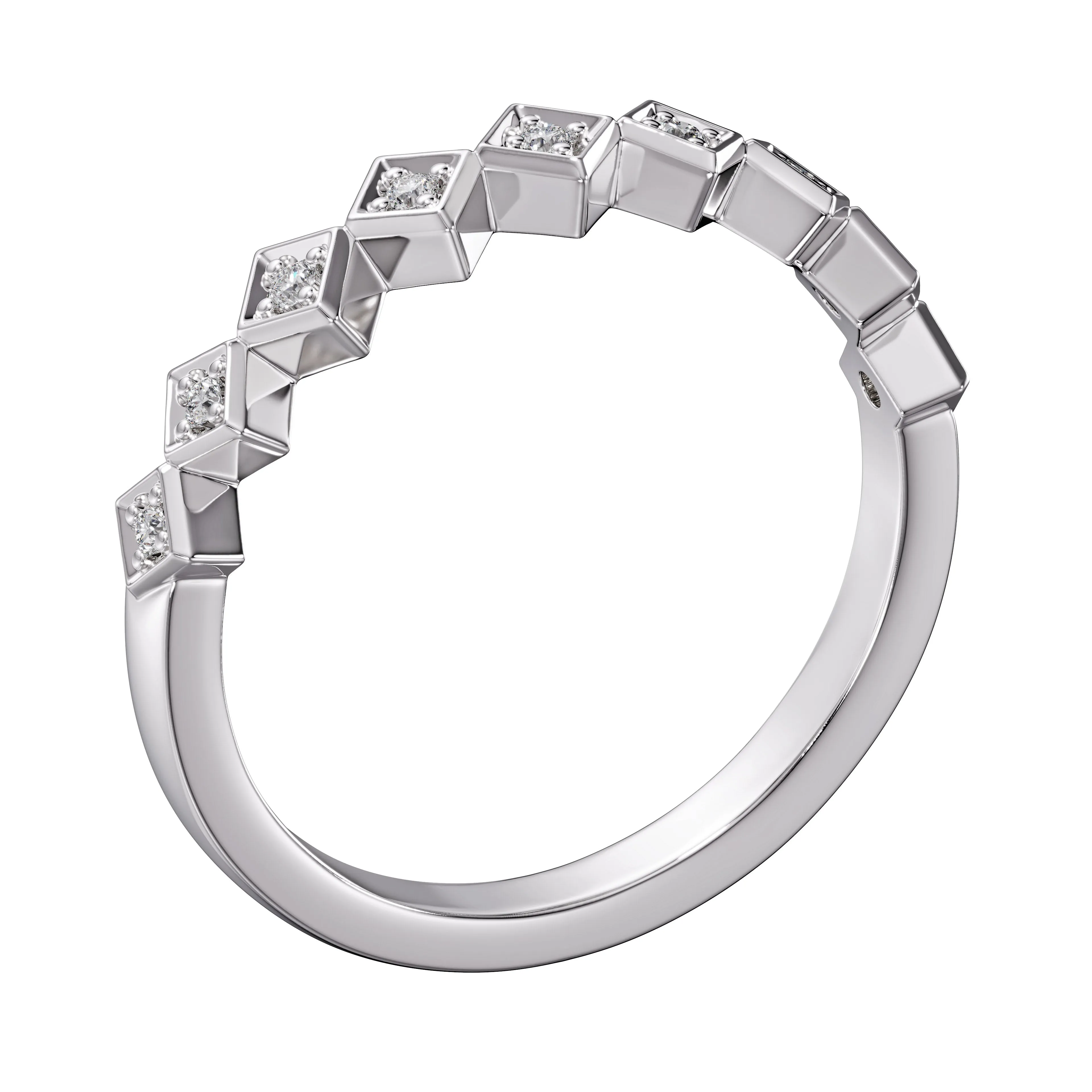 Geometric Wedding Band