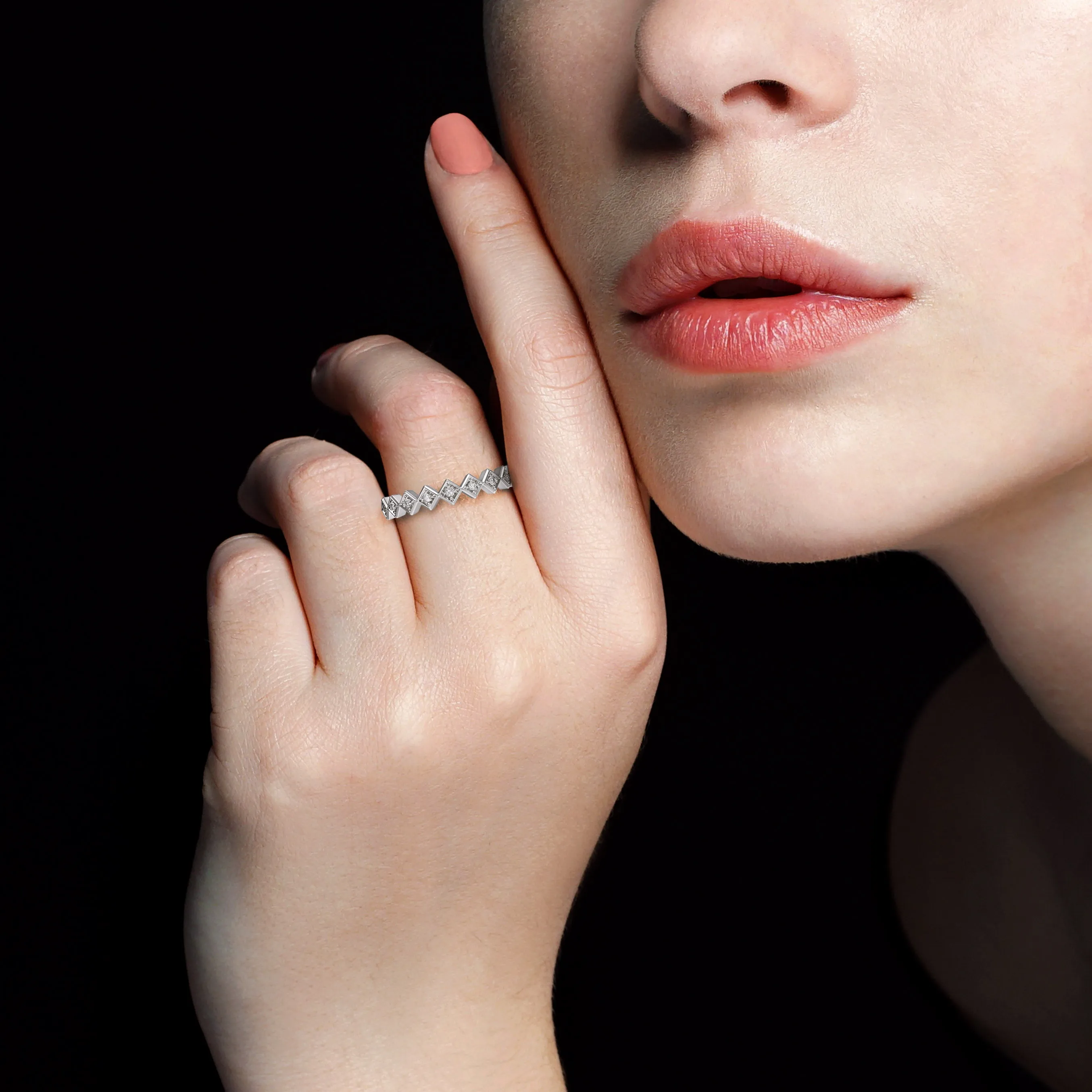 Geometric Wedding Band