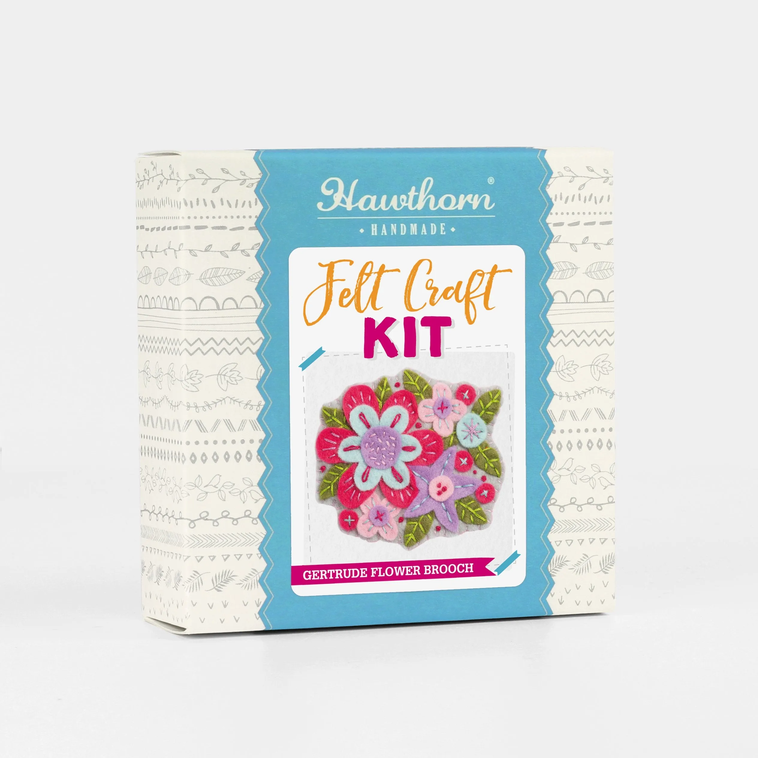 Gertrude Flower Felt Craft Brooch Kit